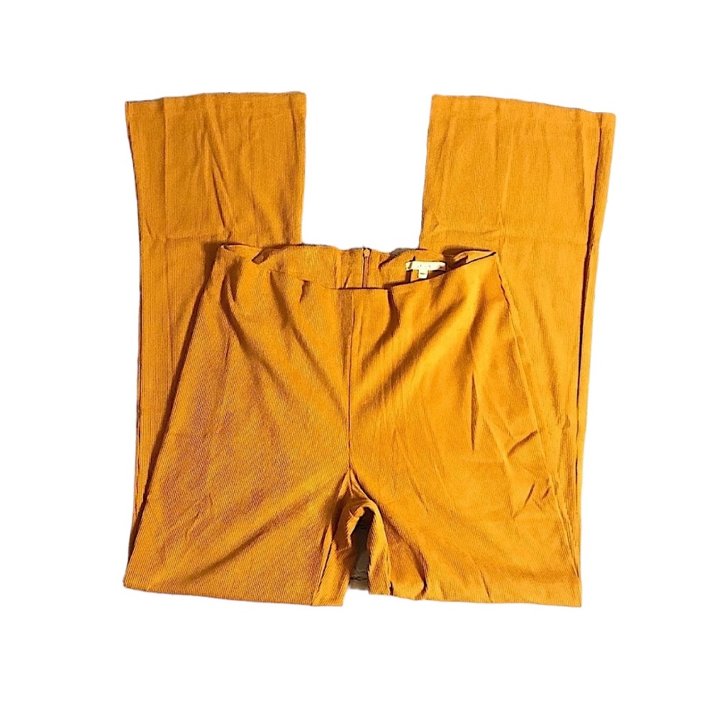 Le lis Women’s Yellow retro High waisted soft corduroy pants Size S L